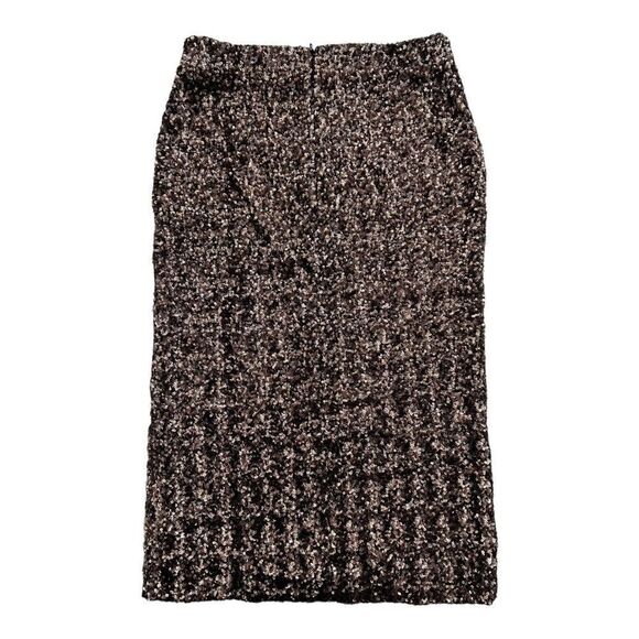 Dress The Population Alessandra Sequin Midi Skirt Sz Medium - Picture 4 of 11